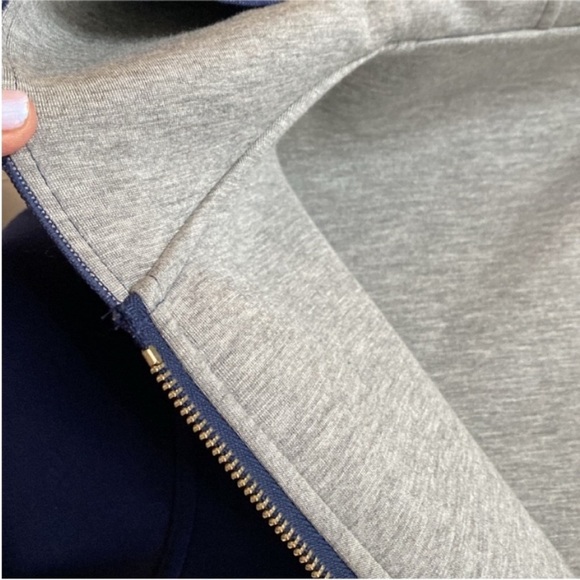 Pennyblack Reversable Cotton Jersey Jacket Coat Blue Grey size X-Large. - Picture 13 of 13